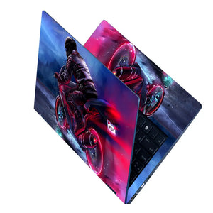 Biker Motorcycle Laptop Skin - View 2