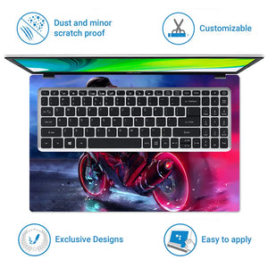 Biker Motorcycle Laptop Skin - View 5