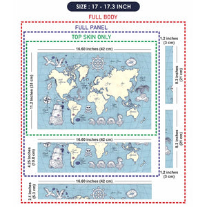 Bird Design World Map Laptop Skin - View 9