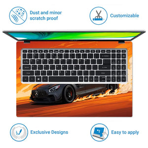 Black AMG GT Laptop Skin - View 5