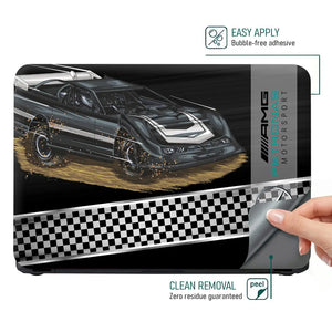 Black AMG Motorsport Race Car Laptop Skin - View 4
