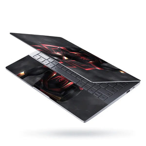 Black Spider on Black Smoke Laptop Skin - View 3
