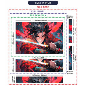 Blade of the Anime Samurai Laptop Skin - View 7