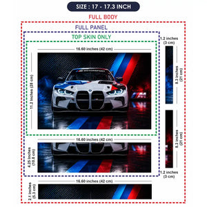BMW M Motorsport Race Car Front Laptop Skin - View 9