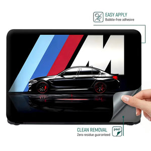 BMW M Performance Black Laptop Skin - View 4