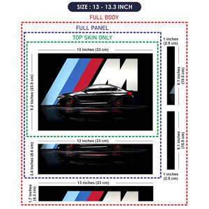 BMW M Performance Black Laptop Skin - View 6