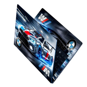BMW M Series Racing Car Illustration Laptop Skin - View 2