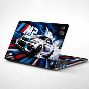 BMW M2 Comic Art Front Drift Laptop Skin - View 1