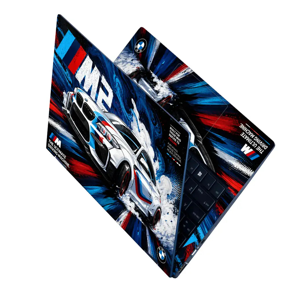 BMW M2 Comic Art Front Drift Laptop Skin - View 2