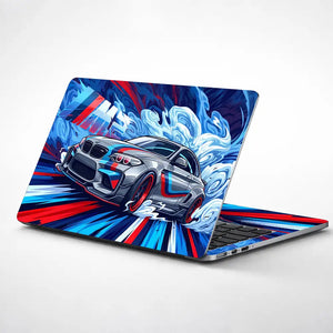 BMW M2 Comic Art Grey Swirl Laptop Skin - View 1
