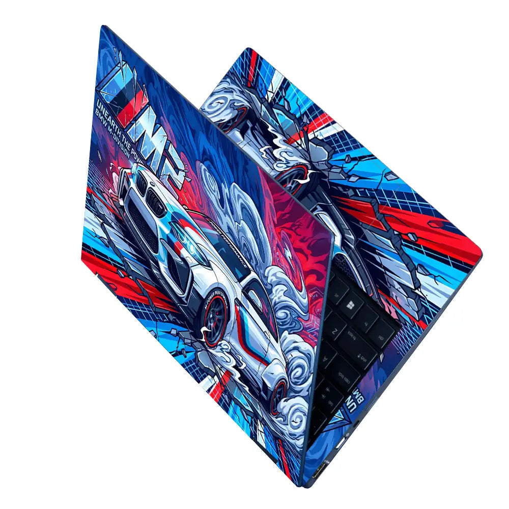 BMW M2 Pop Art Exploding Colors Laptop Skin - View 2