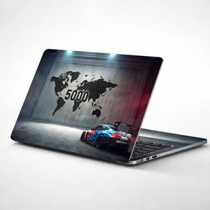 BMW M4 GT3 5000 World Map Front Laptop Skin - View 1