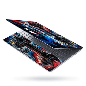 BMW M4 Race Car 77 Diagonal Laptop Skin - View 3