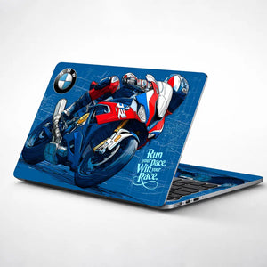 BMW S1000RR M Color Racing Bike Laptop Skin - View 1