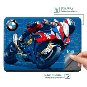BMW S1000RR M Color Racing Bike Laptop Skin - View 4