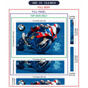 BMW S1000RR M Color Racing Bike Laptop Skin - View 6
