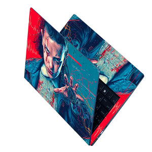 Bold Portrait Of A Girl With Powers Laptop Skin - View 2