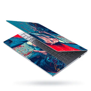 Bold Portrait Of A Girl With Powers Laptop Skin - View 3