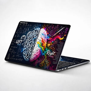 Breaking 101 Left Right Brain Laptop Skin - View 1