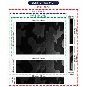 Camouflage Black Carbon Laptop Skin - View 6
