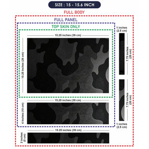 Camouflage Black Carbon Laptop Skin - View 8