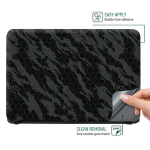 Camouflage Black Halftone Laptop Skin - View 4