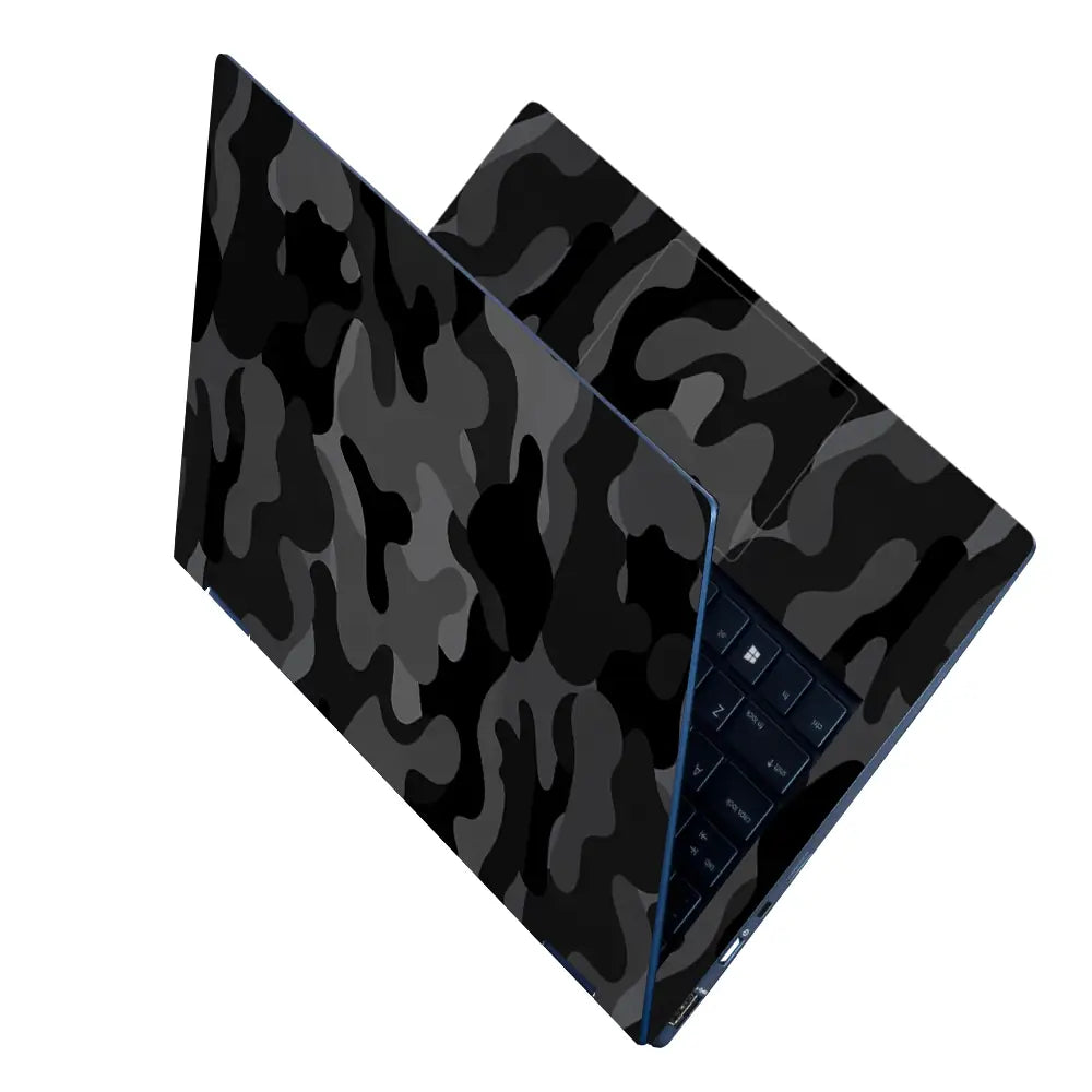 Camouflage Blackout Laptop Skin - View 2