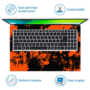 Camouflage Blaze Orange Laptop Skin - View 5