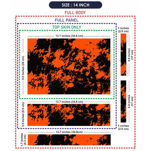 Camouflage Blaze Orange Laptop Skin - View 7