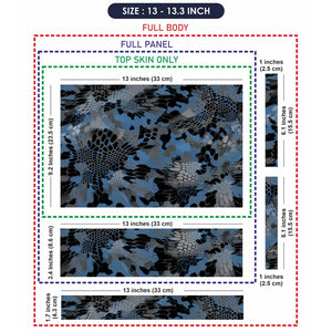 Camouflage Blue Snakeskin Laptop Skin - View 6