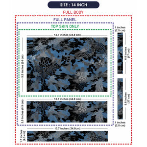 Camouflage Blue Snakeskin Laptop Skin - View 7