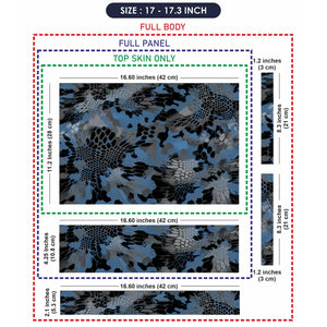 Camouflage Blue Snakeskin Laptop Skin - View 9
