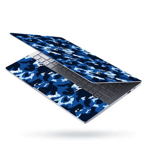 Camouflage Blue White Urban Laptop Skin - View 3