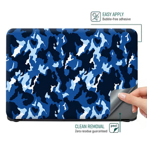 Camouflage Blue White Urban Laptop Skin - View 4