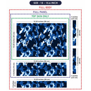 Camouflage Blue White Urban Laptop Skin - View 8