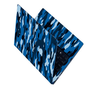 Camouflage Bright Blue Urban Laptop Skin - View 2