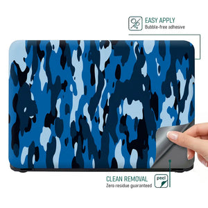 Camouflage Bright Blue Urban Laptop Skin - View 4