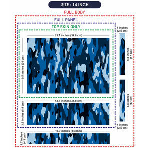 Camouflage Bright Blue Urban Laptop Skin - View 7