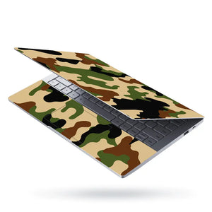 Camouflage Brown Woodland Laptop Skin - View 3