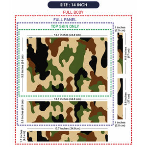 Camouflage Brown Woodland Laptop Skin - View 7