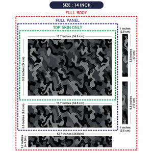 Camouflage Charcoal Urban Laptop Skin - View 7