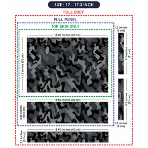 Camouflage Charcoal Urban Laptop Skin - View 9
