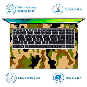 Camouflage Classic Woodland Laptop Skin - View 5
