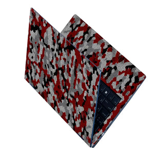 Camouflage Crimson Grey Laptop Skin - View 2
