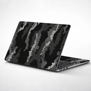 Camouflage Dark Hexagon Laptop Skin - View 1