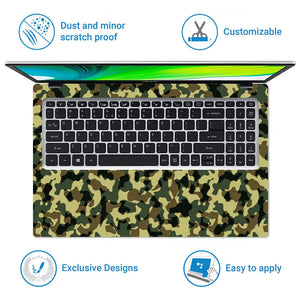 Camouflage Dense Green Micro Laptop Skin - View 5