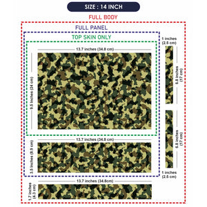 Camouflage Dense Green Micro Laptop Skin - View 7