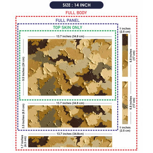 Camouflage Desert Sand Textured Laptop Skin - View 7