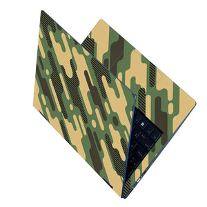 Camouflage Diagonal Stripe Green Laptop Skin - View 2