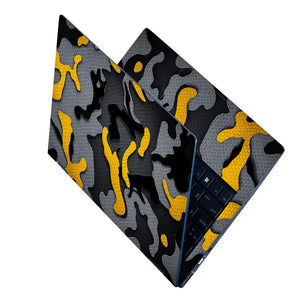 Camouflage Gold Accent Hex Laptop Skin - View 2